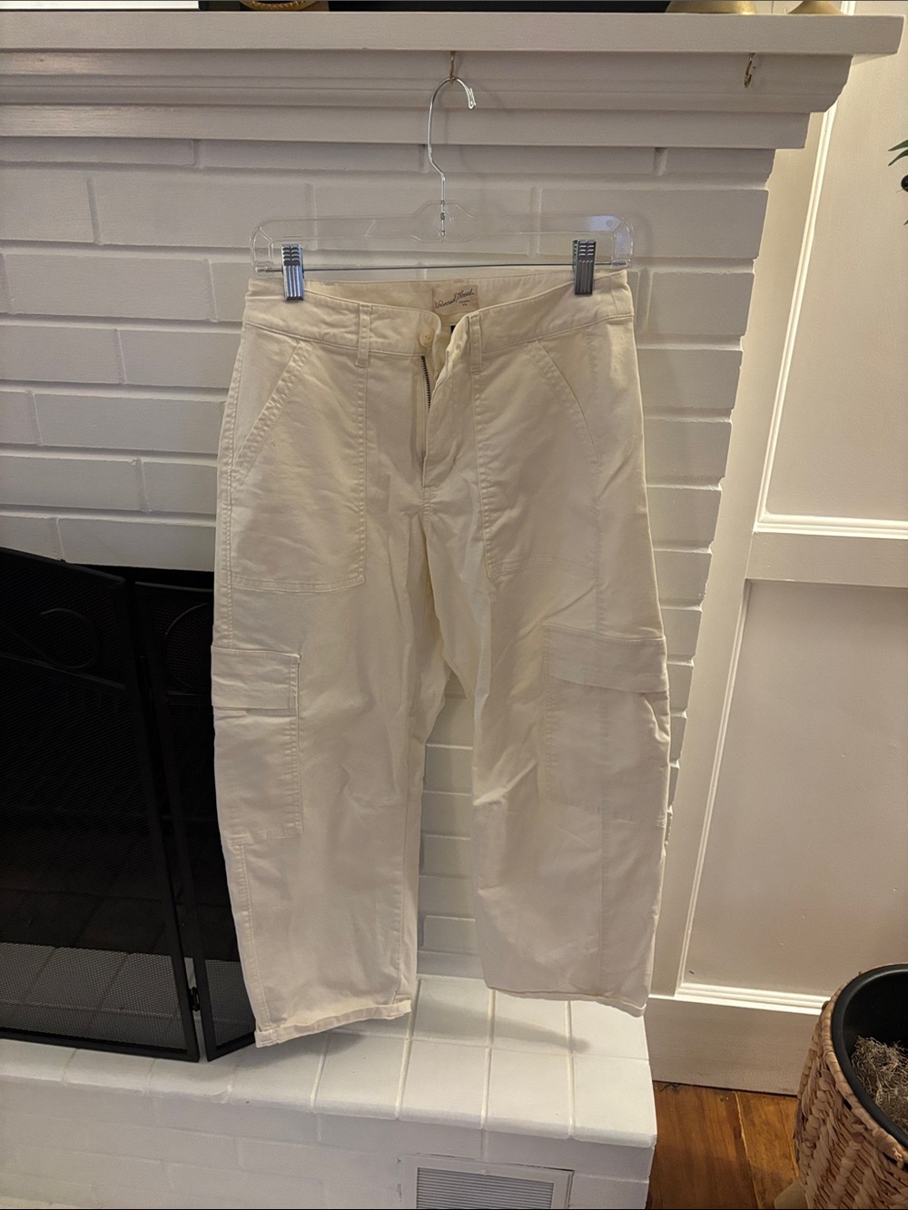 Women’s Cream Cargo/ Barrel Pants - Classic Casual Style